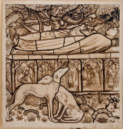 The Tomb of Tristram and Iseult by Edward Burne Jones